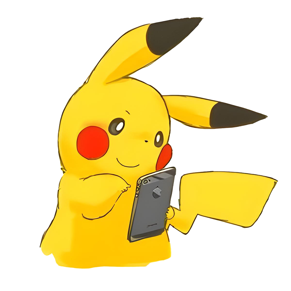 Pikachu with a phone